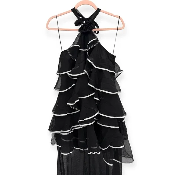 NWT Elliatt Melissa Halter Ruffle Tiered Sheer Maxi Dress - Size Large - www.rajagirimanappuram.com NWT Elliatt Melissa Halter Ruffle Tiered Sheer Maxi Dress - Size Large - www.rajagirimanappuram.com